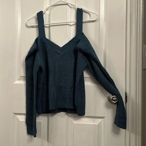 brand new with tags blue off the shoulder sweater